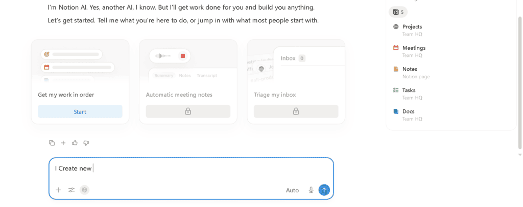 Notion AI chat interface answering questions from workspace content