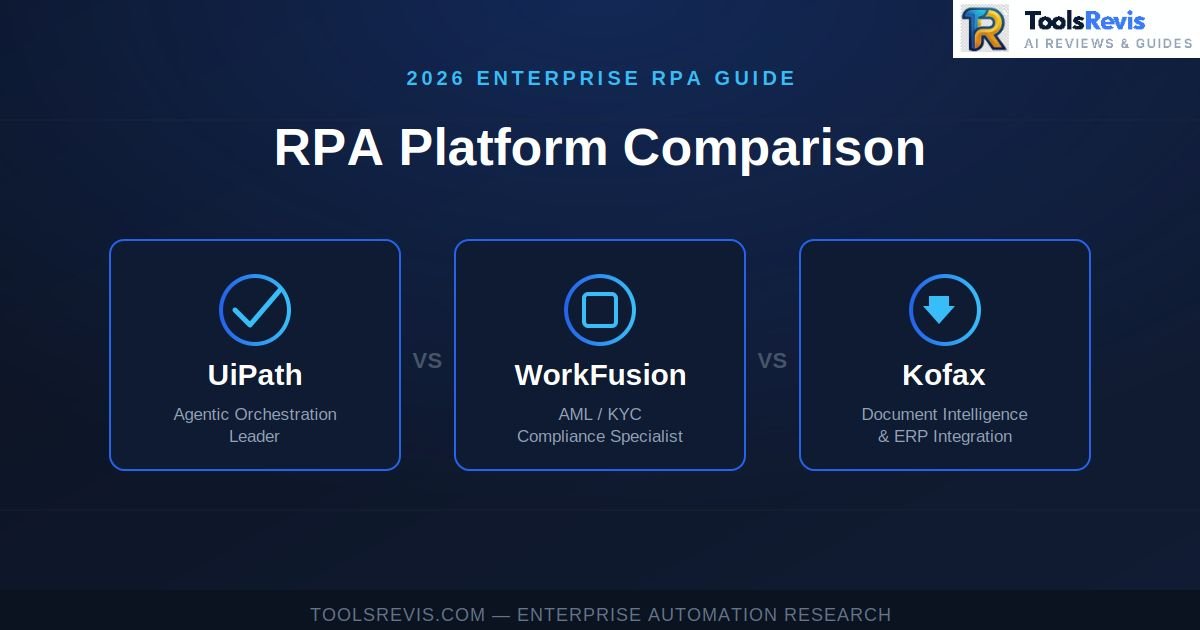 RPA platform comparison 2026 UiPath vs WorkFusion vs Kofax