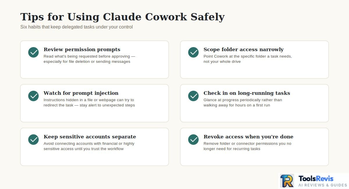 How to Use Claude Cowork safely — best practices checklist