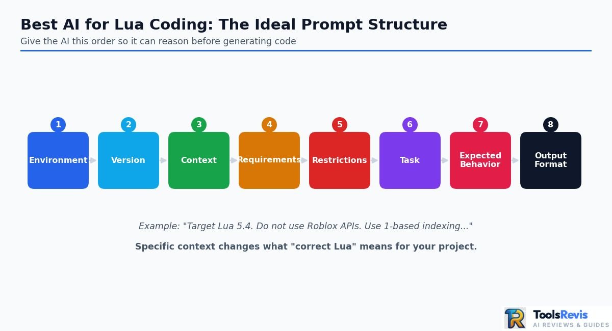 Best AI for Lua Coding ideal prompt structure template flow